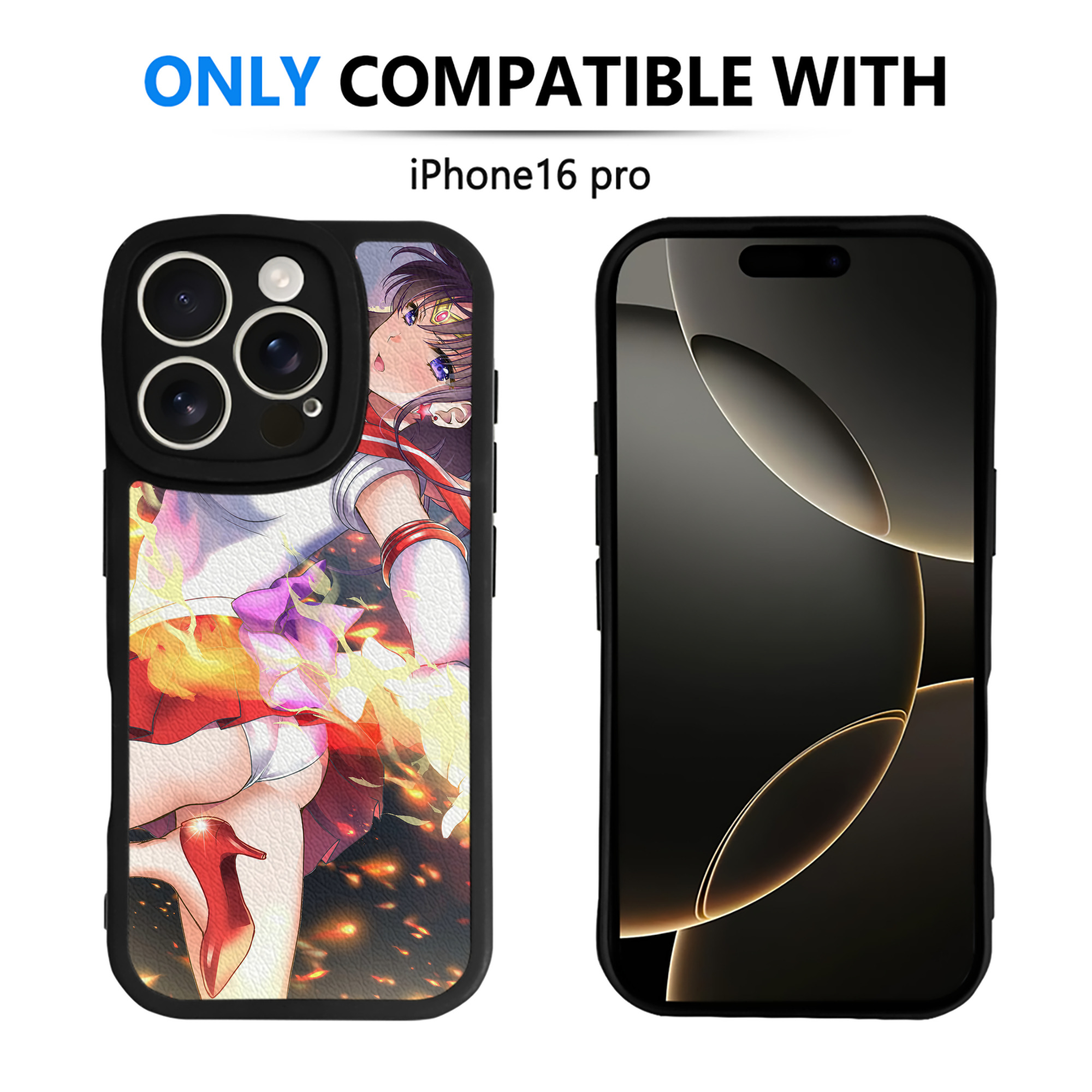 （画像用） 美少女戦士セーラームーン Sailor Moon 【iPhone 16シリーズ対応】シリコンスマホケース（レザー調） 材質：シリコン